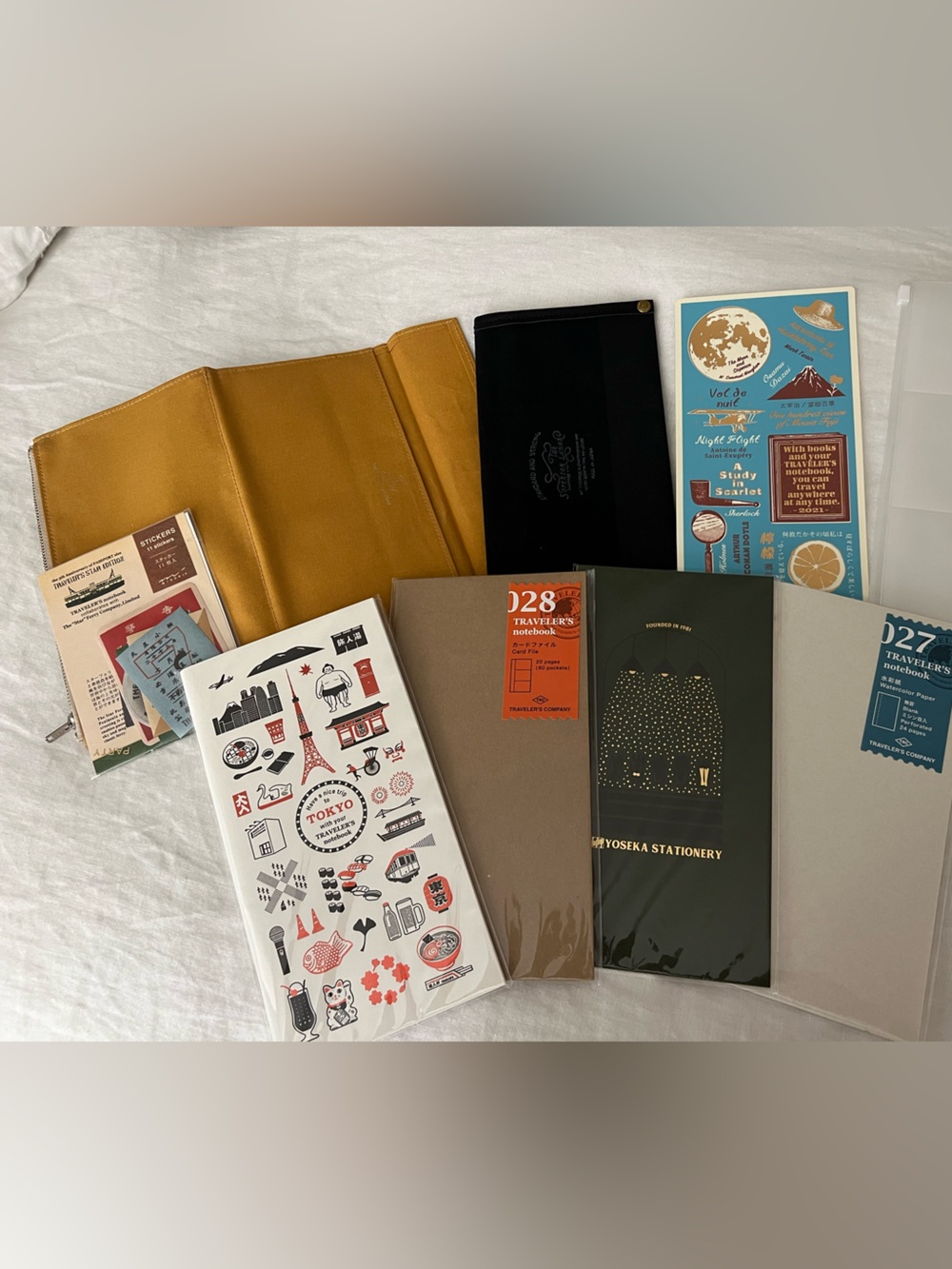 EUC & NWT Lot of Travelers Notebook Notebooks, Stickers, Pencil Board, Wallet